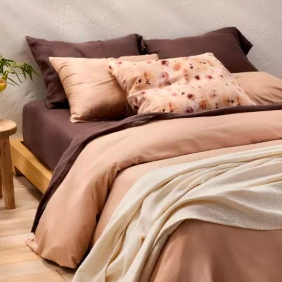 Euro Heavyweight Linen Blend Throw Decorative Big Pillow Print Casaluna 26 x 34